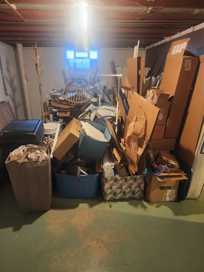 Roll-off dumpster container at job site for Construction Dumpster Rental in Chesterland